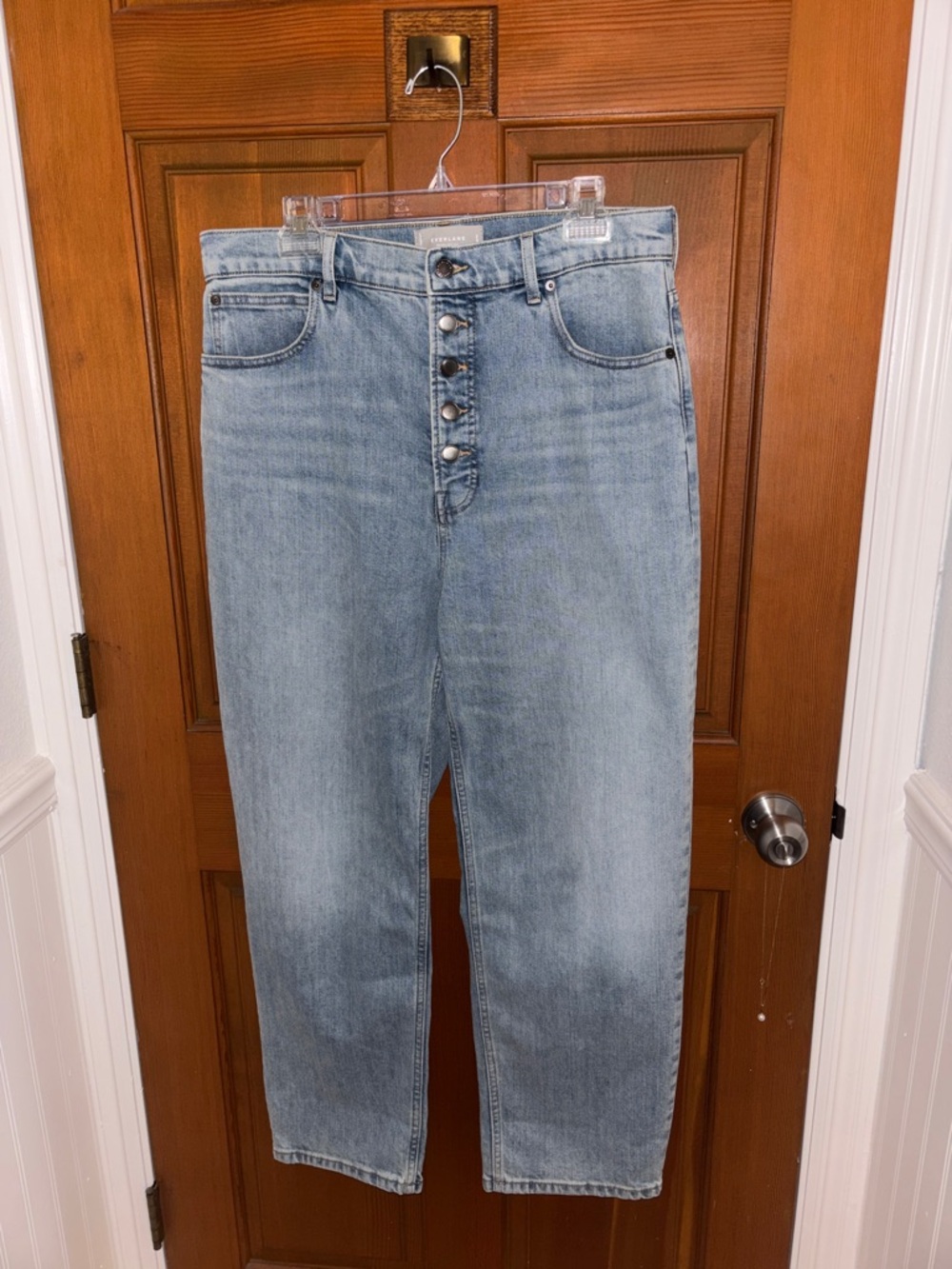 Everlane High-Rise Light Blue Button-Fly Jeans